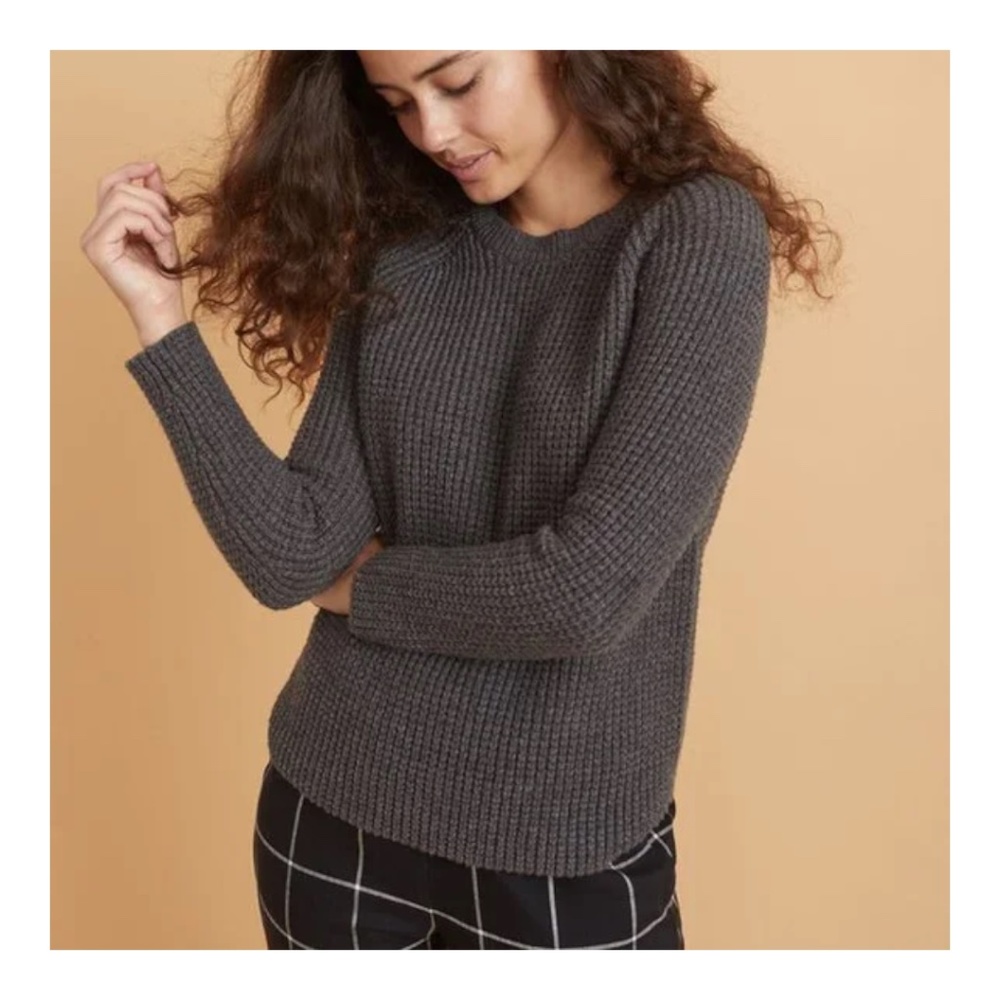 Marine Layer Delaney Pullover Knit Sweater in Charcoal Size Large